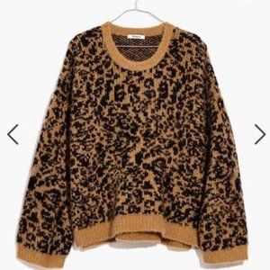 Madewell Crewneck Sweater in Leopard